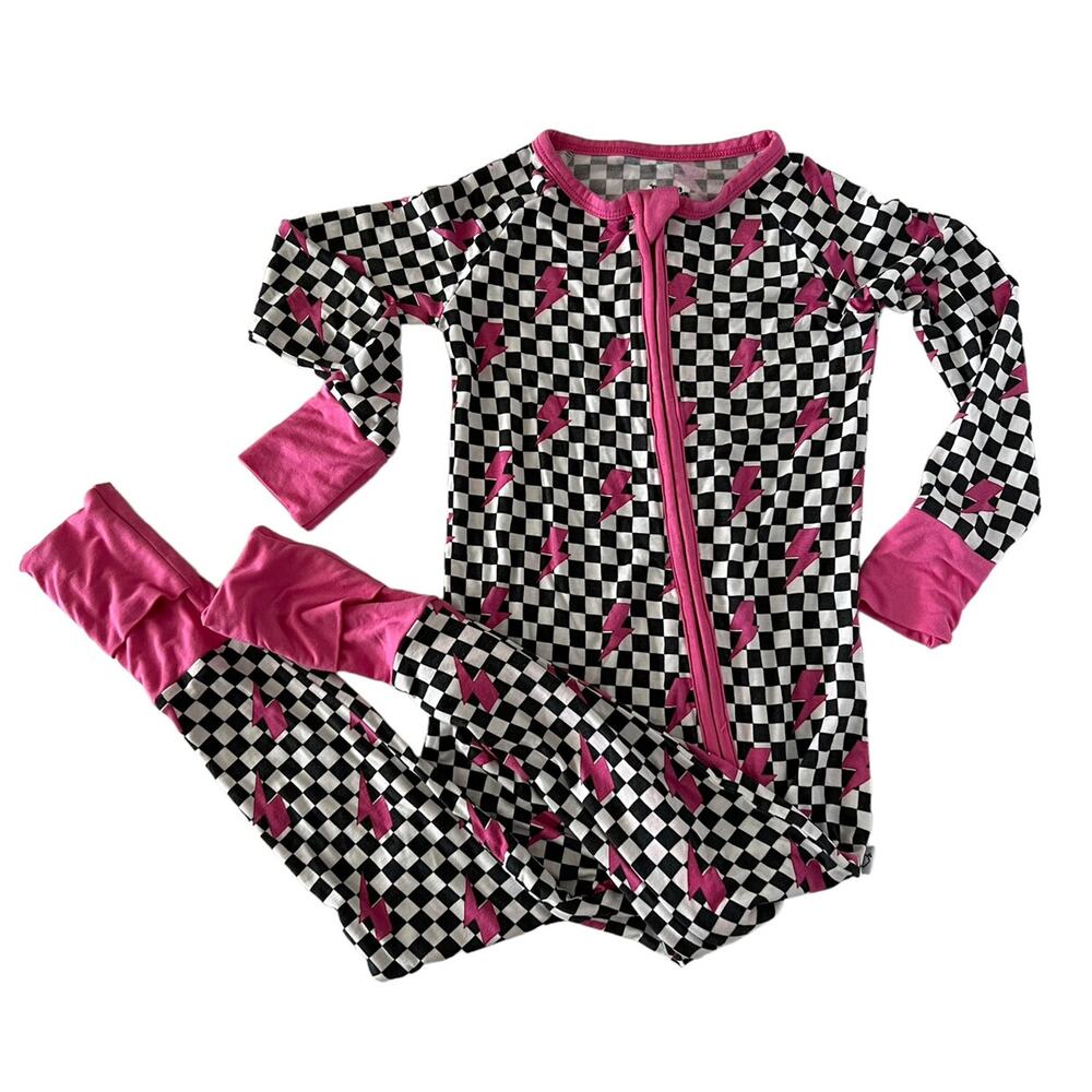 Dream Big Little Co Bamboo Lightning Check Sleeper